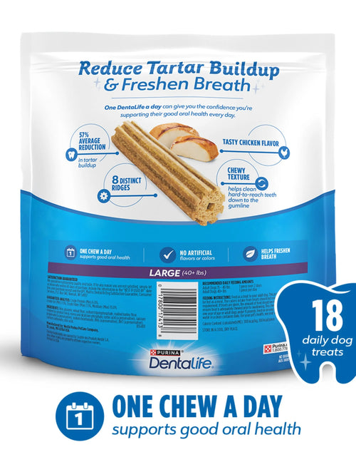 Load image into Gallery viewer, Purina  Daily Oral Care Large Dog Dental Treats with Chicken, 20.7 Oz Pouch (18 Count)
