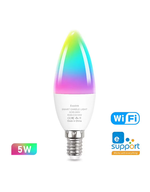 Load image into Gallery viewer, Smart Wifi Zigbee LED Light Bulb Dimmable E27 E14 GU10 RGBCW 2700-6500K LED Candle Lamp for Ewelink APP Alexa Google Home Yandex
