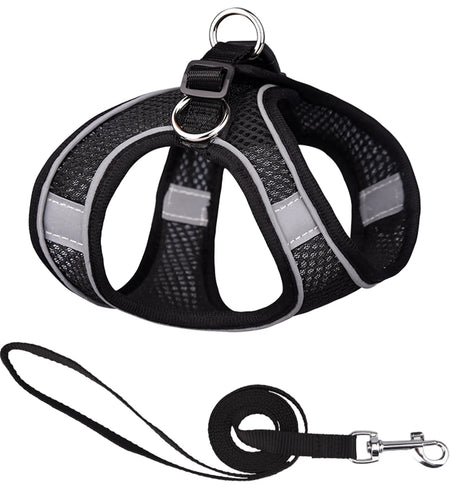 Cat Harness and Leash for Walking, Escape Proof Adjustable Cat Vest Harnesses, Easy Control Breathable Reflective Strips Jacket, Soft Harness for Puppy Small Medium Large Cats, Orange(Xxs)