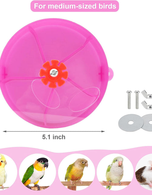 Load image into Gallery viewer, Bird Creative Foraging System Wheel Seed Food Ball Rotate Training Toy for Small and Medium Parrots Parakeet Cockatiel Conure
