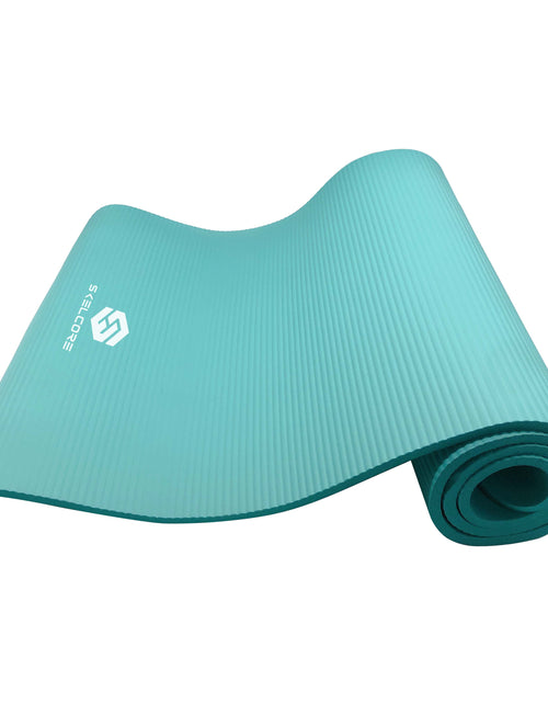 Load image into Gallery viewer, 10Mm Extra Long, Non-Slip Exercise Mat with Carrying Strap, Teal
