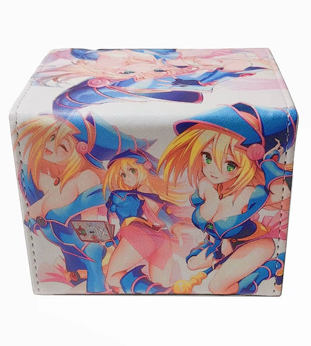 100+ PU Anime Cards Storage Box Deck Board Game TCG Cards Box Protector Bag for Mgt/Pkm/Yu-Gi-Oh/Trading Card Collecting Game