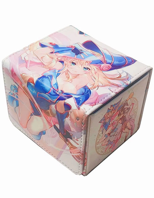 Load image into Gallery viewer, 100+ PU Anime Cards Storage Box Deck Board Game TCG Cards Box Protector Bag for Mgt/Pkm/Yu-Gi-Oh/Trading Card Collecting Game
