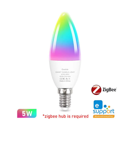 Smart Wifi Zigbee LED Light Bulb Dimmable E27 E14 GU10 RGBCW 2700-6500K LED Candle Lamp for Ewelink APP Alexa Google Home Yandex