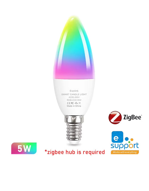 Load image into Gallery viewer, Smart Wifi Zigbee LED Light Bulb Dimmable E27 E14 GU10 RGBCW 2700-6500K LED Candle Lamp for Ewelink APP Alexa Google Home Yandex
