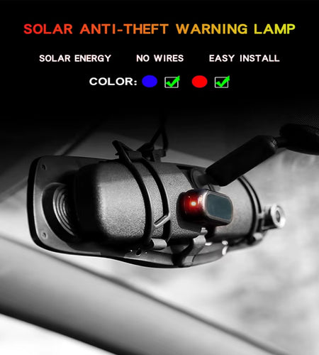 LED Warning Light Fake Solar Power Alarm Lamp Security System Warning Theft Flash Blinking Anti-Theft Caution LED Light Car New