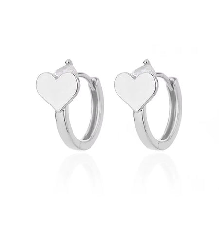 Hollow Heart Earrings for Women Stainless Steel Dangle Drop Earrings 2023 Trending Cubic Zirconia Wedding Couple Jewelry Aretes