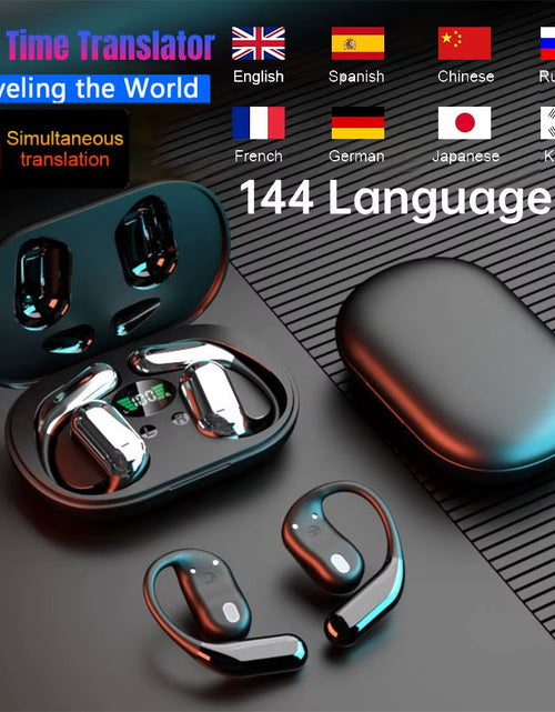 Load image into Gallery viewer, 3-In-1 AI Translator Earbuds 144 Languages Noise Cancelling Bluetooth 5.3 Headset Instant Translator Smart Voice Real Time ﻿
