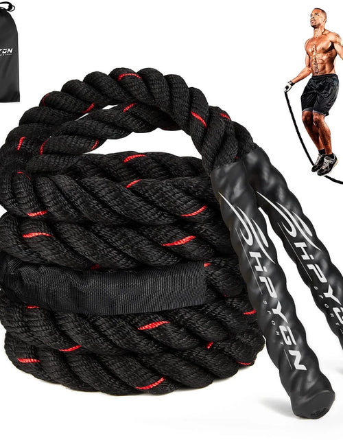 Load image into Gallery viewer, Weighted Jump Ropes for Men Women, 2.8Lb 3.8Lb 5Lb Heavy Skipping Rope for Exercise, Adult Jumpropes for Home Workout, Total Body Workout Equipment
