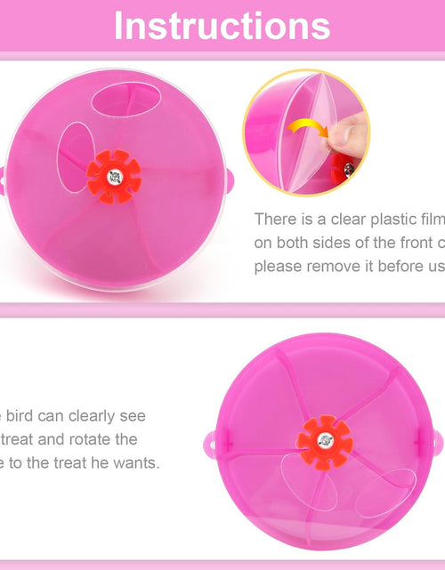 Load image into Gallery viewer, Bird Creative Foraging System Wheel Seed Food Ball Rotate Training Toy for Small and Medium Parrots Parakeet Cockatiel Conure
