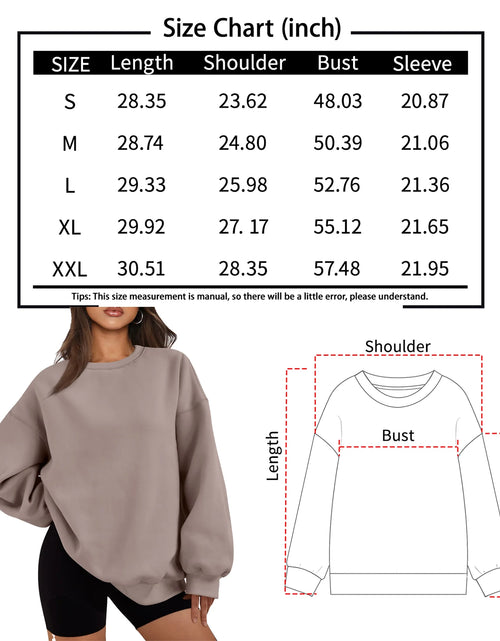 Load image into Gallery viewer, Oversized Hoodies for Women Crewneck Y2K Hoodies Sweaters Casual Tops Comfy Fall Fashion Pullover Outfits Winter Clothes 2025
