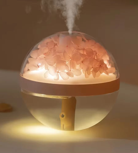 270ML Air Humidifier USB Rechargeable 800Mah Home Hydration Humidifier Colour LED Light Mist Maker Flower Humidificador