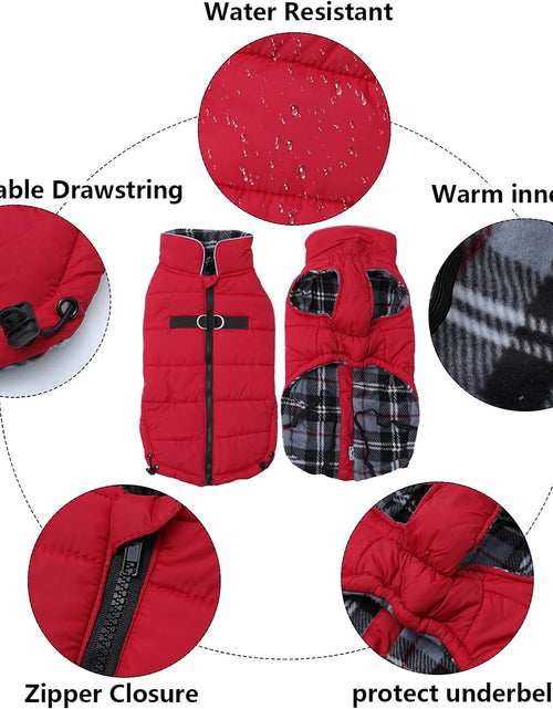 Load image into Gallery viewer, Dog Winter Warm Coat Dog Winter Jacket Windproof Snowproof,Pet Outdoor Jacket Dog Jacket for Small Medium Large Dogs-Red-Xxl
