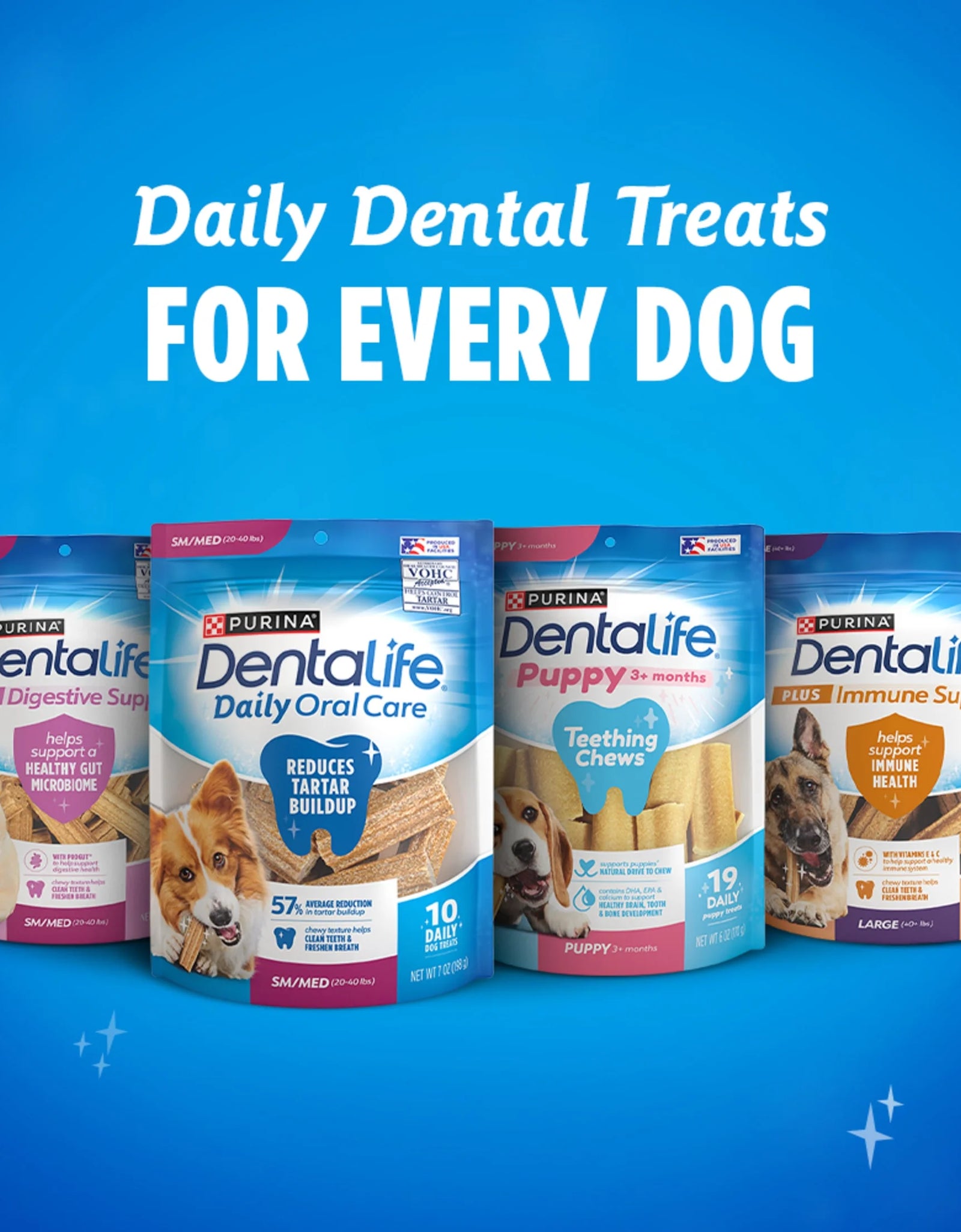 Purina  Daily Oral Care Large Dog Dental Treats with Chicken, 20.7 Oz Pouch (18 Count)