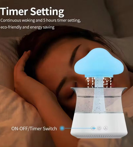 Relax Cloud Rain Diffuser Humidifier Raindrop Aromatherapy Machine Ultrasonic Atomization Humidification Colorful Lamp