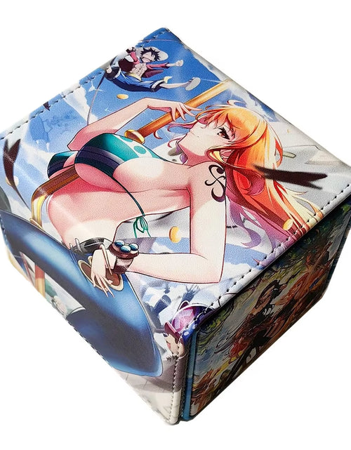 Load image into Gallery viewer, 100+ PU Anime Cards Storage Box Deck Board Game TCG Cards Box Protector Bag for Mgt/Pkm/Yu-Gi-Oh/Trading Card Collecting Game
