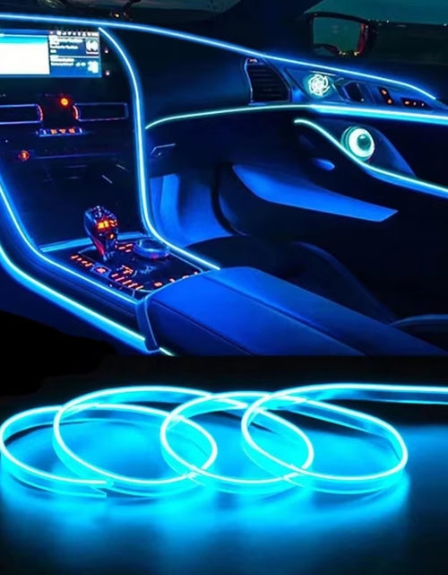 Load image into Gallery viewer, Car Interior Lighting Decorative Led Lights EL Wiring Neon Strip Auto Flexible Ambient Light USB Party Atmosphere Lamp Accessory
