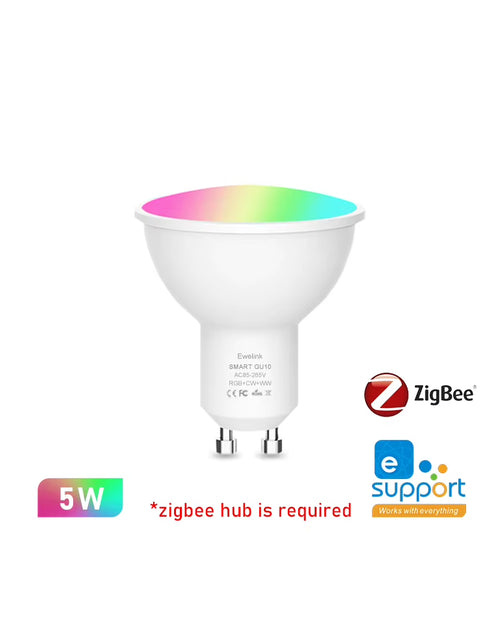 Load image into Gallery viewer, Smart Wifi Zigbee LED Light Bulb Dimmable E27 E14 GU10 RGBCW 2700-6500K LED Candle Lamp for Ewelink APP Alexa Google Home Yandex
