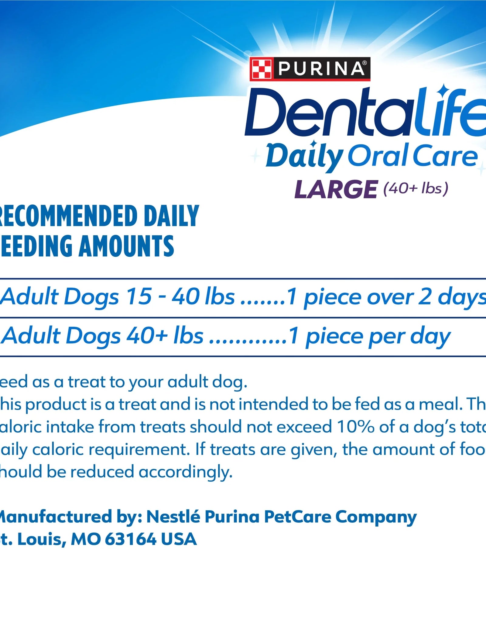 Purina  Daily Oral Care Large Dog Dental Treats with Chicken, 20.7 Oz Pouch (18 Count)