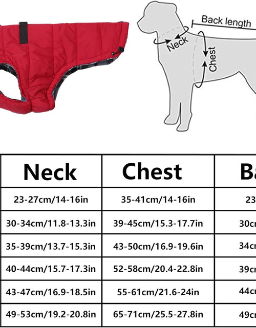 Load image into Gallery viewer, Dog Winter Warm Coat Dog Winter Jacket Windproof Snowproof,Pet Outdoor Jacket Dog Jacket for Small Medium Large Dogs-Red-Xxl
