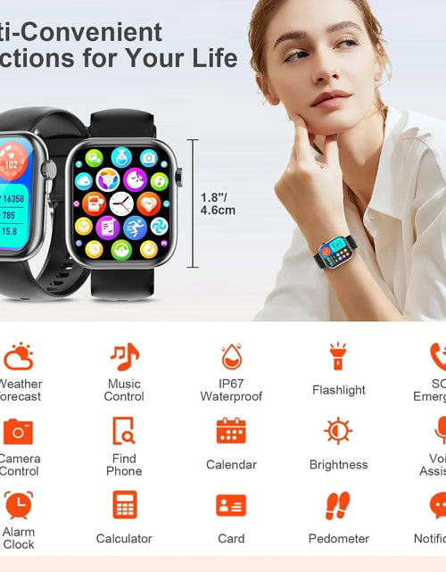 Load image into Gallery viewer, Smart Watch Answer/Make a Call Bluetooth Smart Watch for IOS Android Men&#39;S and Women&#39;S Watch Black
