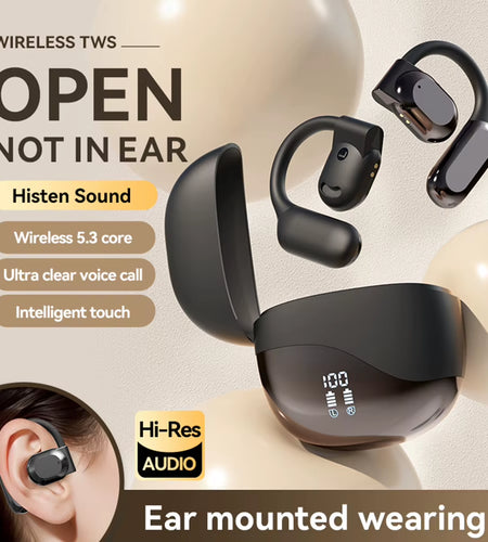 Translator Earbuds Bluetooth 5.4 Noise Cancelling Two-Way Voice Translator Ear Hook Real Time AI Translation Earphone