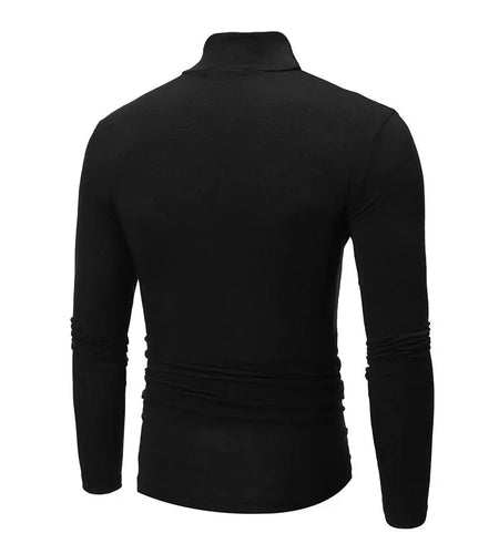 New Fashion Mens Cotton Turtle Neck Turtleneck Sweaters Stretch Shirt Tops plus Size