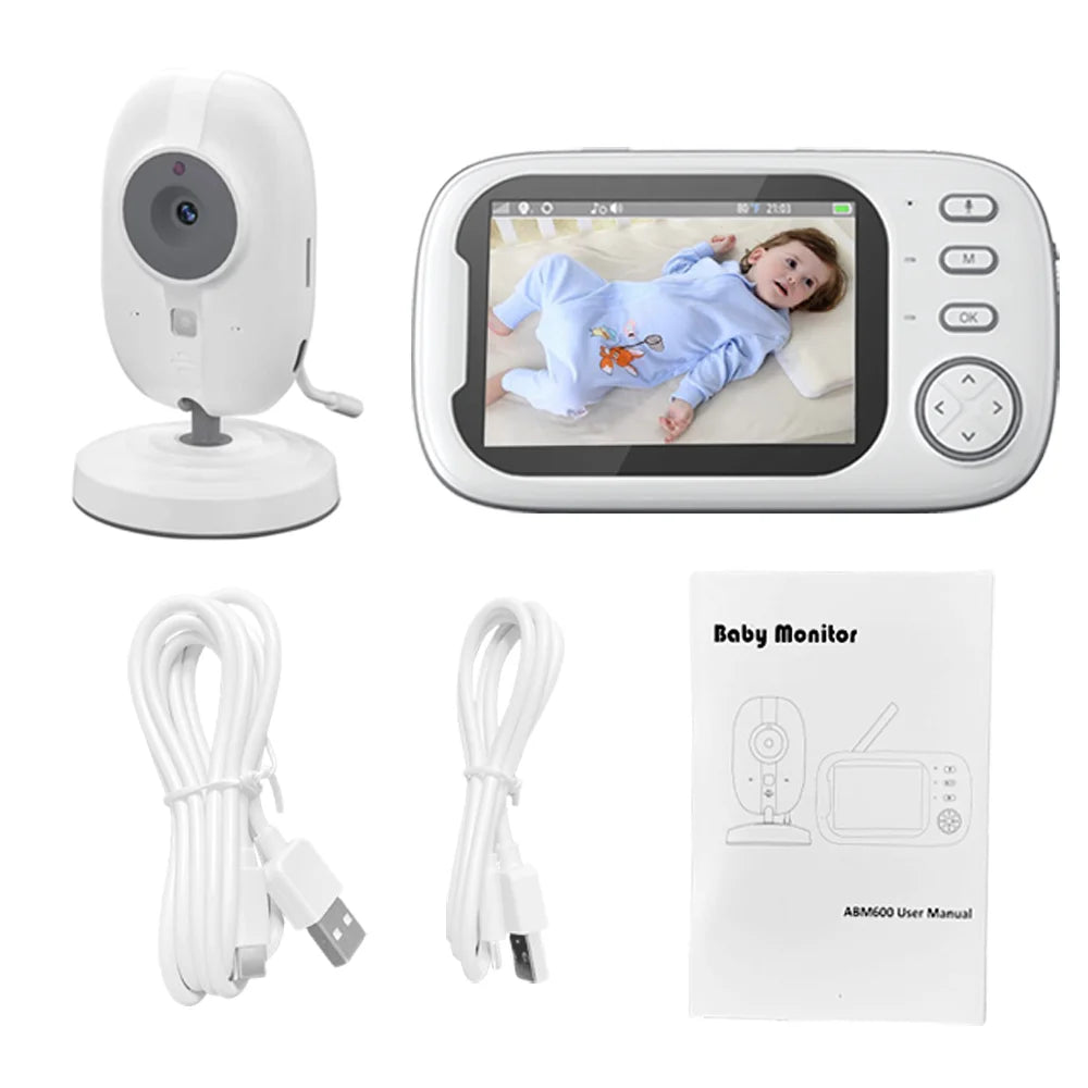 New 3.5 Inch Wireless Video Baby Monitor Night Vision Temperature Monitoring 2 Way Audio Talk Baby Nanny Security Camera