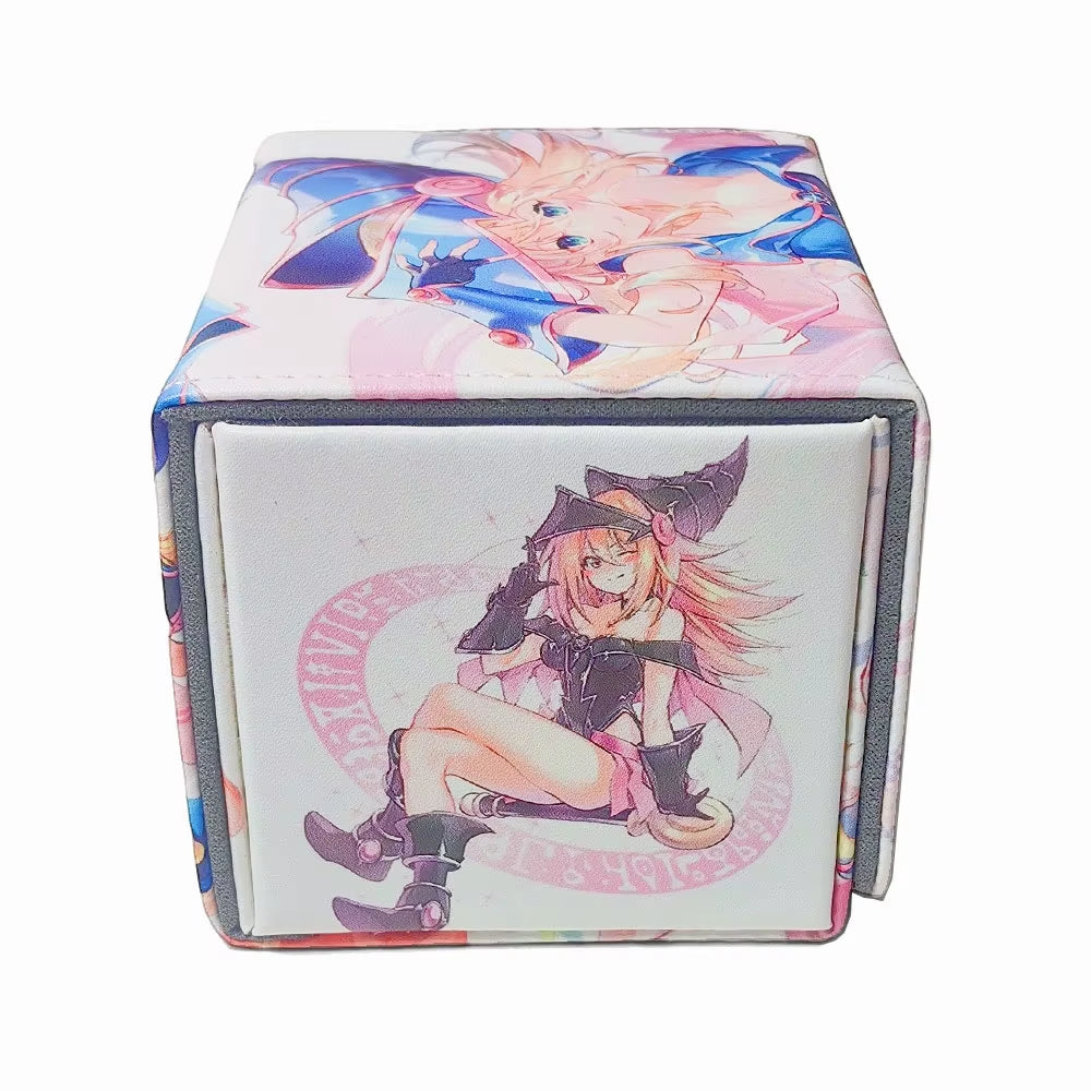 100+ PU Anime Cards Storage Box Deck Board Game TCG Cards Box Protector Bag for Mgt/Pkm/Yu-Gi-Oh/Trading Card Collecting Game