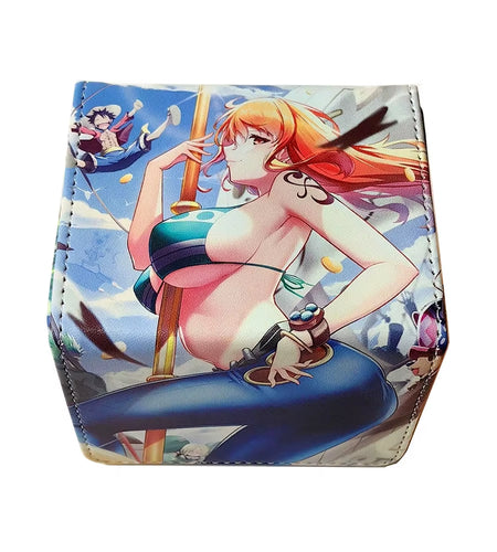 100+ PU Anime Cards Storage Box Deck Board Game TCG Cards Box Protector Bag for Mgt/Pkm/Yu-Gi-Oh/Trading Card Collecting Game