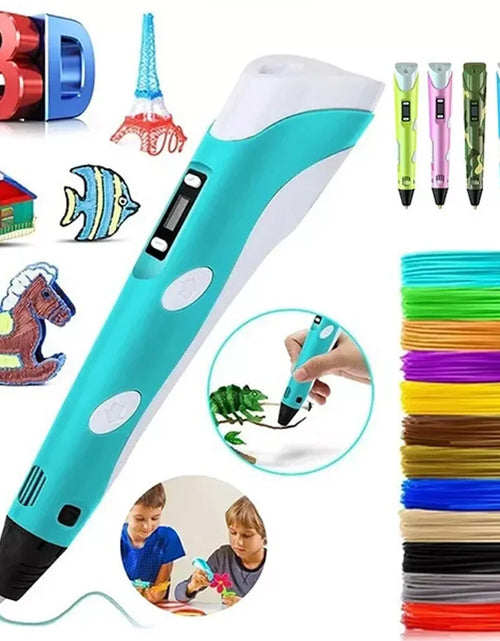 Load image into Gallery viewer, 3D Printing Pen Set USB Doodle Drawing LCD Screen and 3 Free Filaments Kid Gift
