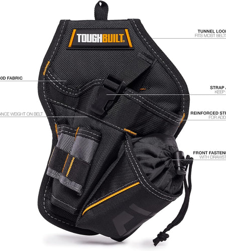- Drill Holster W/Multiple Tool Loops and Angled Design to Evenly Balance Weight on Belt - (TB-220-B)