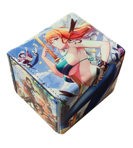100+ PU Anime Cards Storage Box Deck Board Game TCG Cards Box Protector Bag for Mgt/Pkm/Yu-Gi-Oh/Trading Card Collecting Game