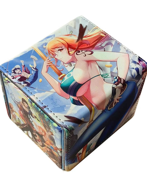 Load image into Gallery viewer, 100+ PU Anime Cards Storage Box Deck Board Game TCG Cards Box Protector Bag for Mgt/Pkm/Yu-Gi-Oh/Trading Card Collecting Game
