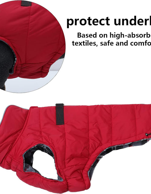 Load image into Gallery viewer, Dog Winter Warm Coat Dog Winter Jacket Windproof Snowproof,Pet Outdoor Jacket Dog Jacket for Small Medium Large Dogs-Red-Xxl
